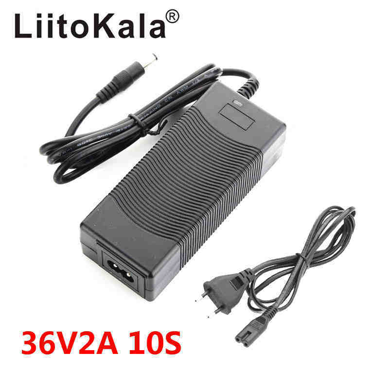 LiitoKala 10S 36V2A charger 42V 2A Charger 100-240V Input Lithium Li-ion Charger For 36V Electric Bike and wo-wheel Vehicle