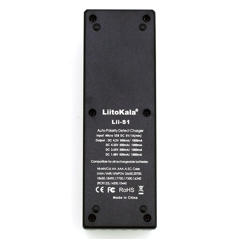 Original LiitoKala Lii-S1 battery Charger for 18650 26650 21700 18350 AA AAA 3.7V/3.2V/1.2V/1.5V lithium NiMH battery.