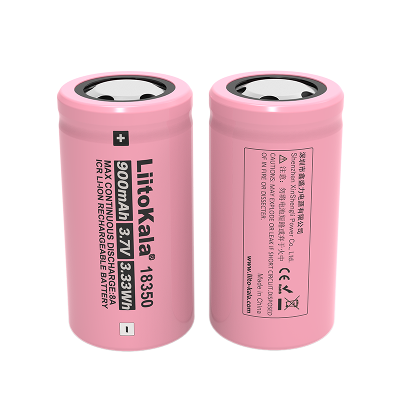 Power Pack LiitoKala 18350 rechargeable batteries 3.7v li ion battery 900mah 3.33wh Cylindrical Li-ion Cell for flashlight