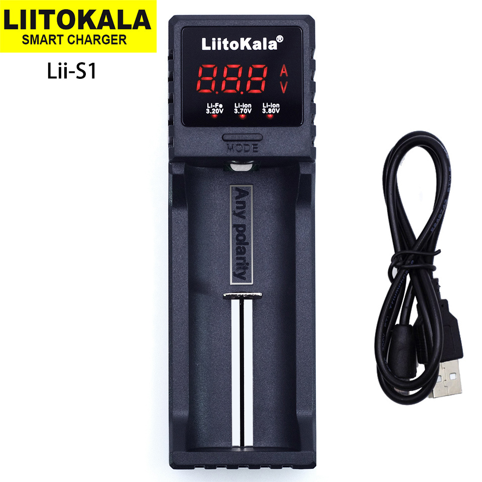 Original LiitoKala Lii-S1 battery Charger for 18650 26650 21700 18350 AA AAA 3.7V/3.2V/1.2V/1.5V lithium NiMH battery.