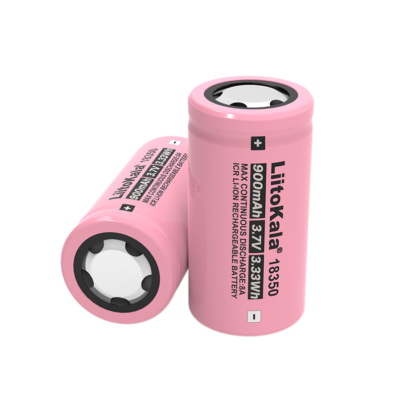 Power Pack LiitoKala 18350 rechargeable batteries 3.7v li ion battery 900mah 3.33wh Cylindrical Li-ion Cell for flashlight