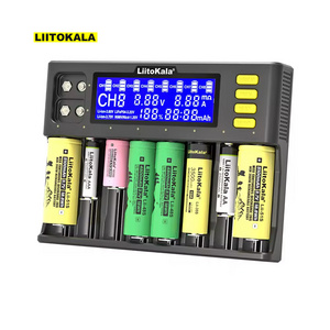 Original LiitoKala Li-ion 3.7V NiMH 1.2V Li-FePO4 3.2V IMR 3.8V for 18650 26650 21700 26700 18350 AA AAA Lii-S8 Battery Charger