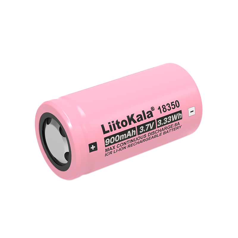 Power Pack LiitoKala 18350 rechargeable batteries 3.7v li ion battery 900mah 3.33wh Cylindrical Li-ion Cell for flashlight