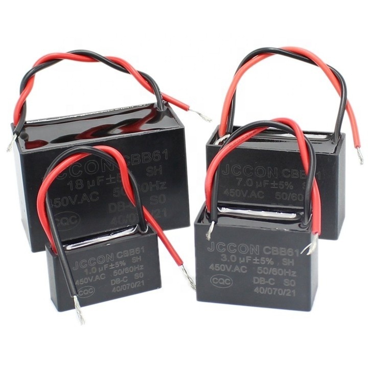 Factory direct sales CBB61 380-400v 1.5uf 2uf 2.5uf 3uf 3.5uf 4uf fan capacitor