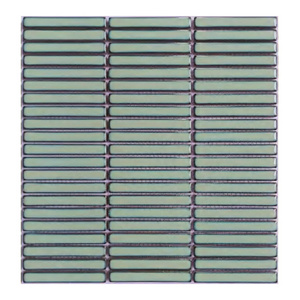 Wholesale Hotel Ceramics Blue Grey Backsplash Mosaic Ceramic Mosaic Strip Porcelain Mosaic