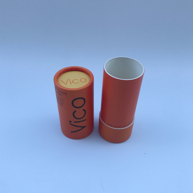 100% biodegradable Round Essential Oil Paper Packaging kraft Cardboard Cosmetic Cylinder Tube Box