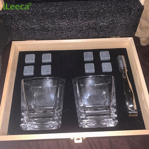 Stainless Steel Whiskey Stones Chilling Rocks Reusable Ice Cubes for wooden boxs