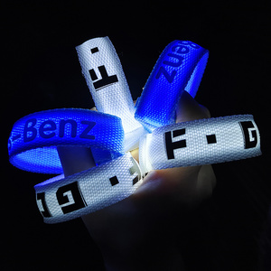 Seven Colors In Stock Customizable Patterns Bracelet Led Bracelet Concert Rechargeable Led Light Wristband