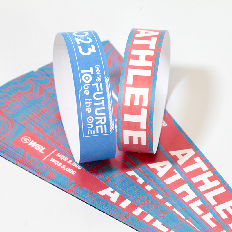 Full Color Printing OEM Custom 1473R Heavy Tyvek Wristband Sustainable Bulk Tyvek Wristbands Dubai For Shows