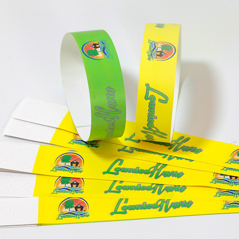 Full Color Printing OEM Custom 1473R Heavy Tyvek Wristband Sustainable Bulk Tyvek Wristbands Dubai For Shows