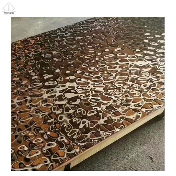 Water Ripple Finish Hammered Golden Stainless Steel Decorative Sheet For Wall Cladding