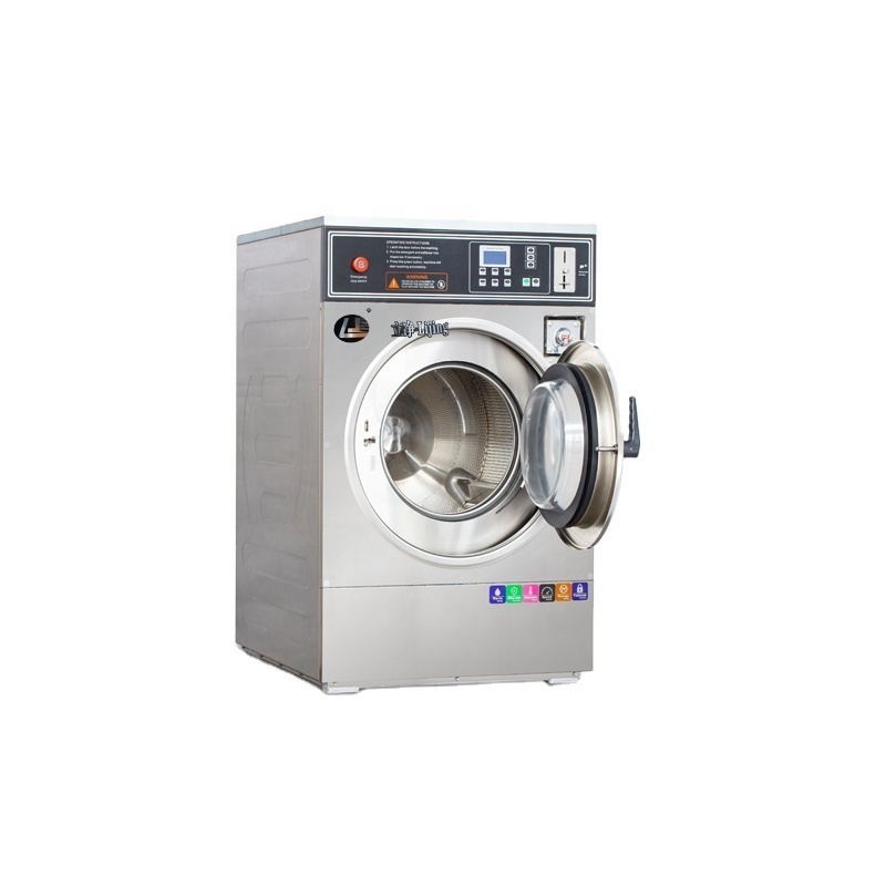 Commercial laundry double stack coin-operated Stacked washers dryers