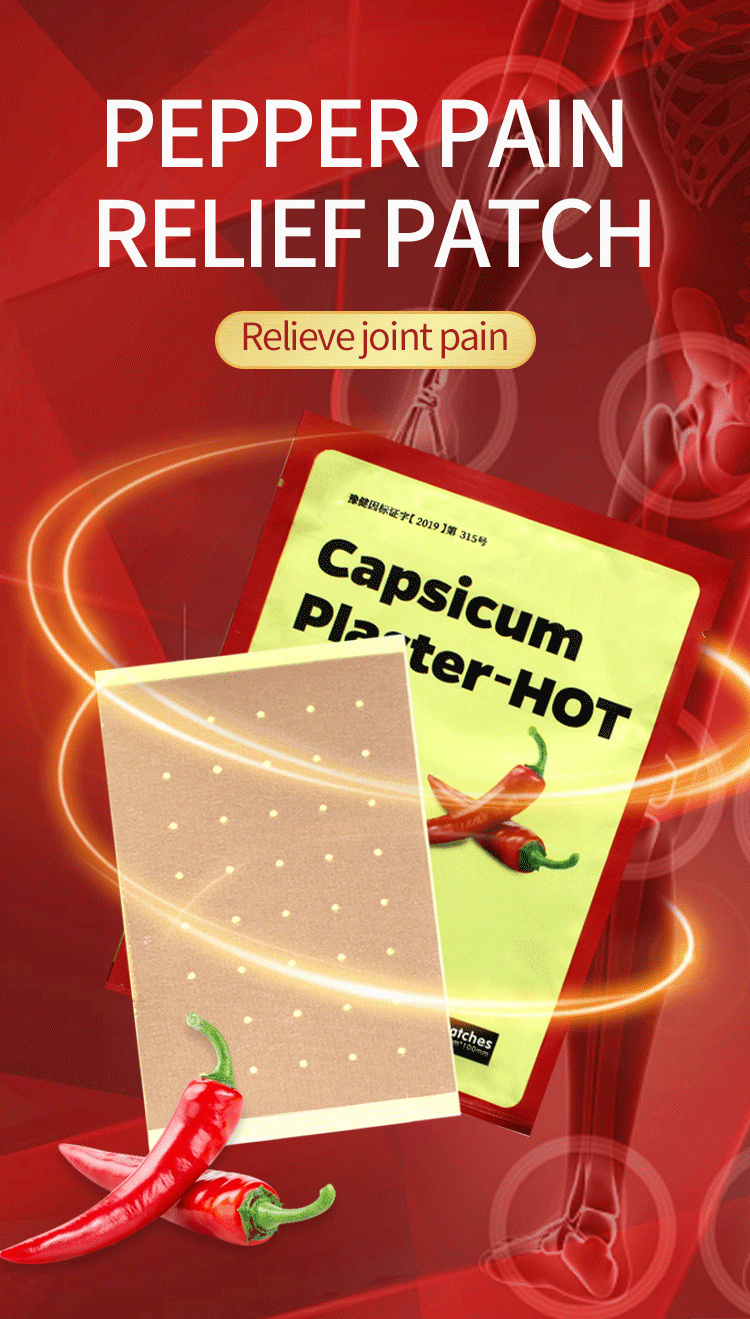 fast acting herbal knee pain relief cold  patch long-lasting join capsicum pepper plaster for neck pain relief