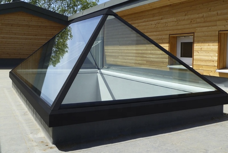 inclined aluminum alloy roof   triangle pyramid  skylight windows