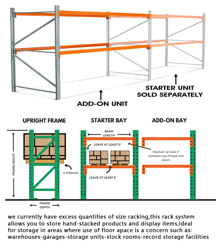 Customized Adjustable Steel Heavy Duty Warehouse Storage Pallet Rack System Teardrop pallet rack