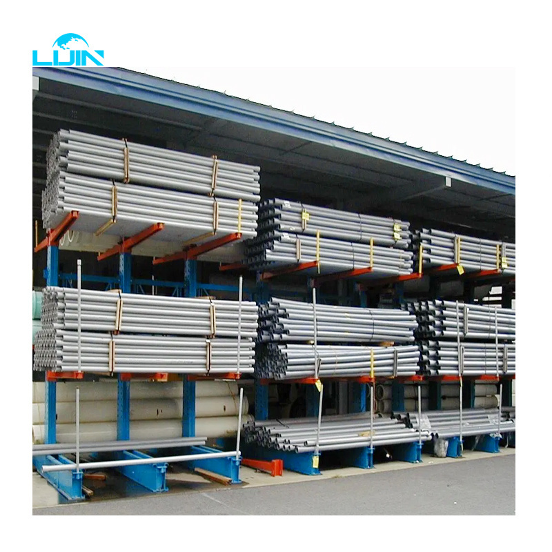 Steel heavy duty cantilever racking system for pvc pipe