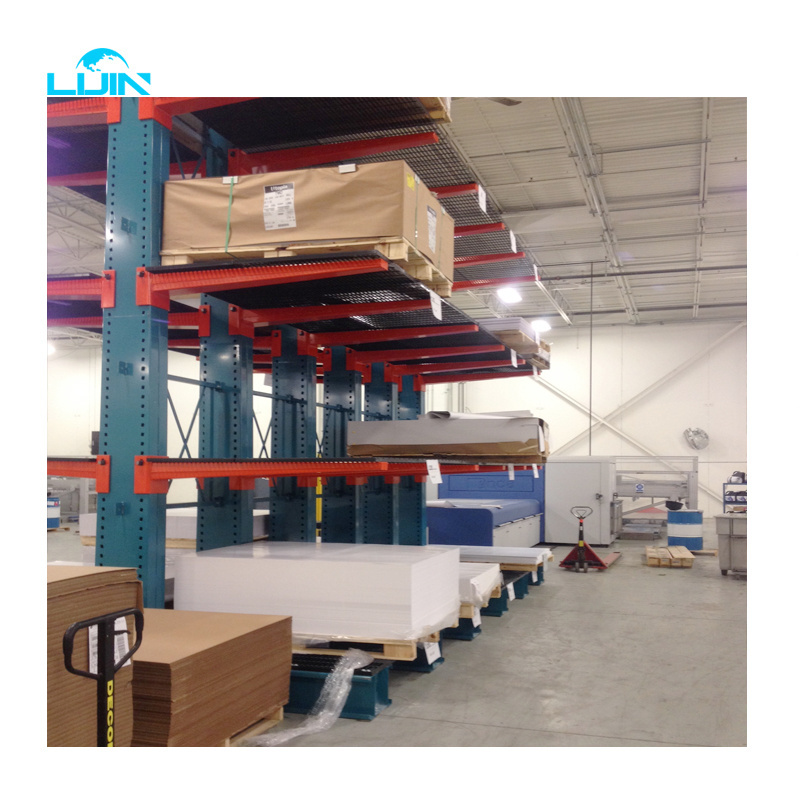 Steel heavy duty cantilever racking system for pvc pipe