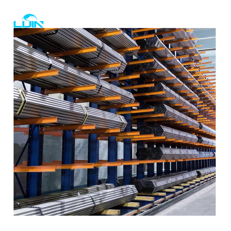 Steel heavy duty cantilever racking system for pvc pipe