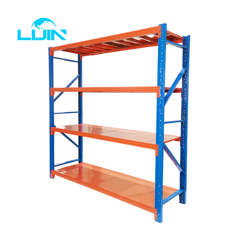 LIJIN Manufacture Factory 200KG Per layer Powder Coated Metal Light Duty Warehouse Storage Rack Shelf garage shelves