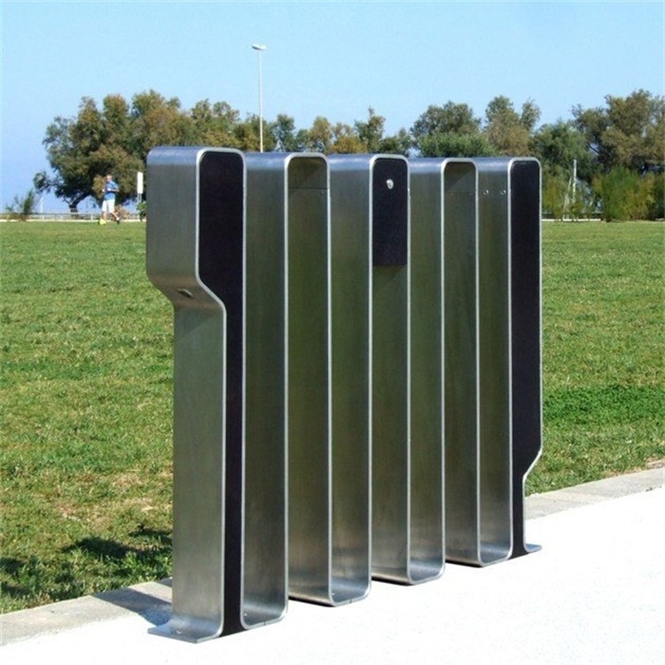 Outdoor Street Metal Stainless Steel Floor Vertical Bicycle Parking Stand Storage Titanium Bicycle Rack