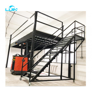 Heavy Duty Warehouse Racks Shelves Adjustable Household Storage Shelf Display Racks 4 Tier Metal Rack Attic Racking Mezzanine