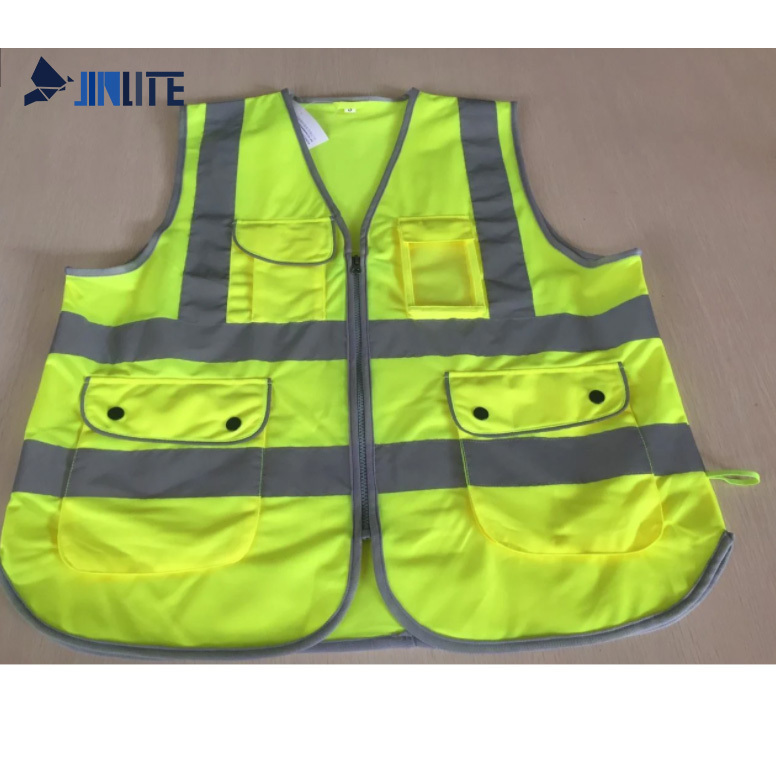 high visibility Safety  Clothes WorkWear Clothing hivi Safety Vest with Reflective Tape FOB Bangladesh