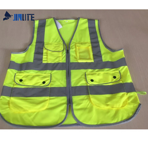 high visibility Safety  Clothes WorkWear Clothing hivi Safety Vest with Reflective Tape FOB Bangladesh