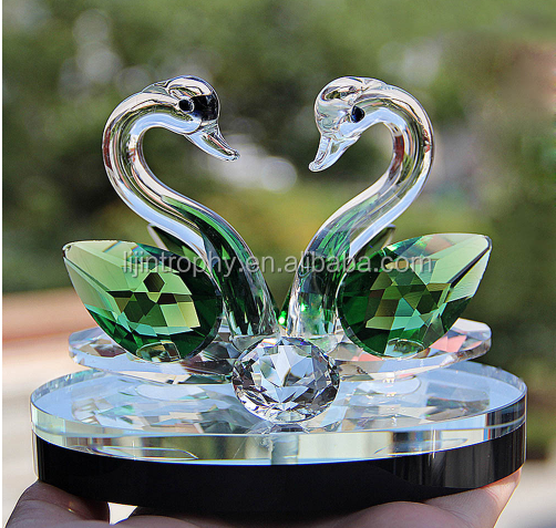 Crystal Glass Diamond Animals Swan Figurines Perfume Bottle miniature collectible Crafts For Car Home Decor