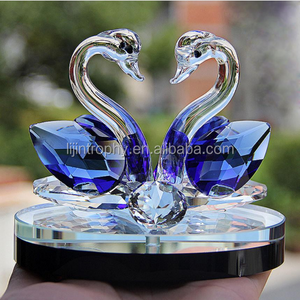 Crystal Glass Diamond Animals Swan Figurines Perfume Bottle miniature collectible Crafts For Car Home Decor