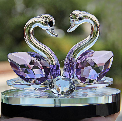 Crystal Glass Diamond Animals Swan Figurines Perfume Bottle miniature collectible Crafts For Car Home Decor