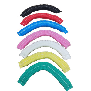 Disposable Hospital Nurses non woven round bouffant clip cap price & Disposable PP nurse cap hairnets