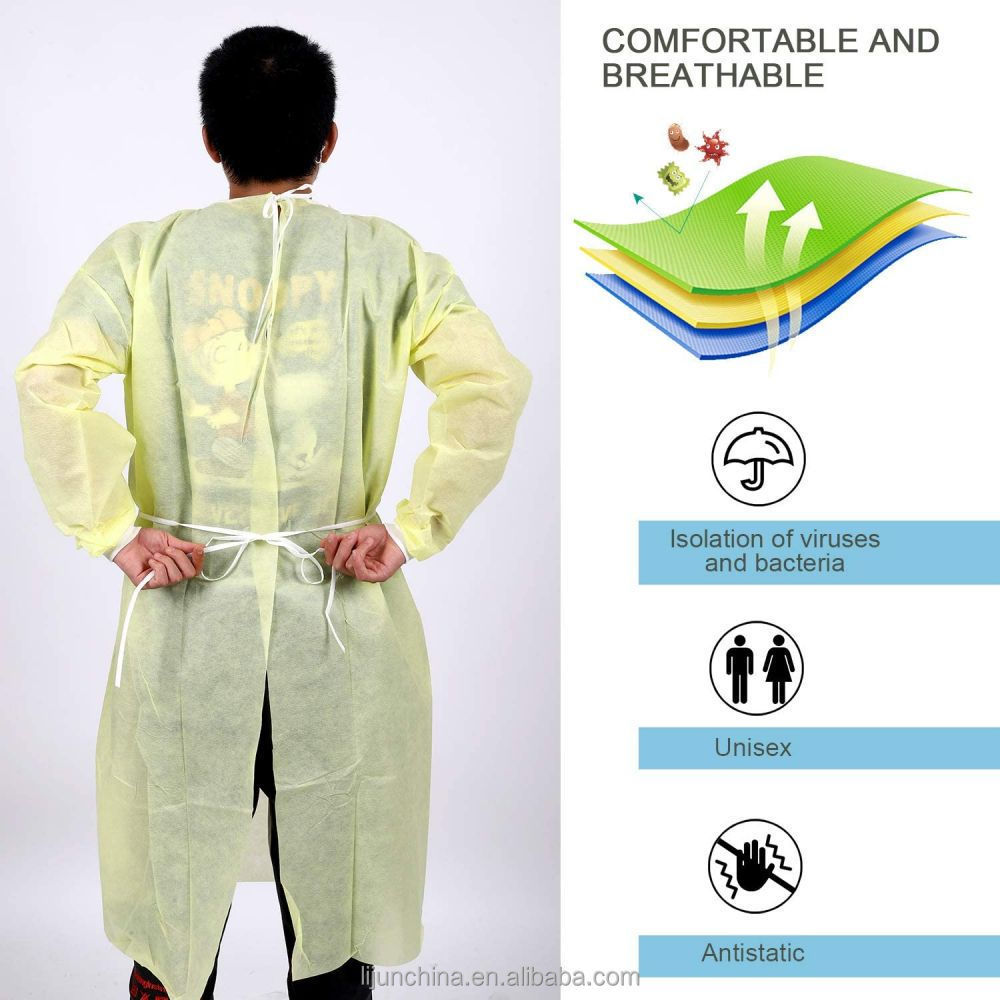 CE Sterile SMS Surgical/Isolation Gown Disposable Surgeon Gowns for Hospital