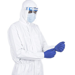 Hazmat-Suit Safe Suit Men Ppe Isolation Hazmat Spray 70 Gsm Work White Mechanic Paint Bio Hazard 65 Disposable Overall Coverall