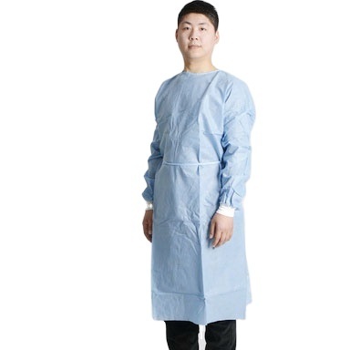 Nonwoven Type 4 Standard Surgical Tnt 30 40 Grams Visit Non Sterile For Hospital Level 1 Disposable Medical Isolation Work Gown