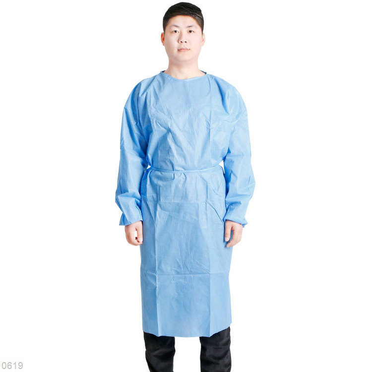 Nonwoven Type 4 Standard Surgical Tnt 30 40 Grams Visit Non Sterile For Hospital Level 1 Disposable Medical Isolation Work Gown