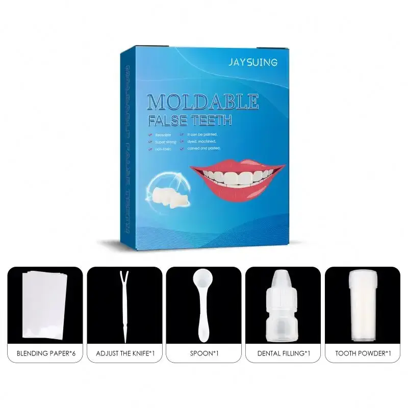 JAYSUING Moldable Teeth Temporary Repair Teeth Moldable False Teeth Solid Glue Kit