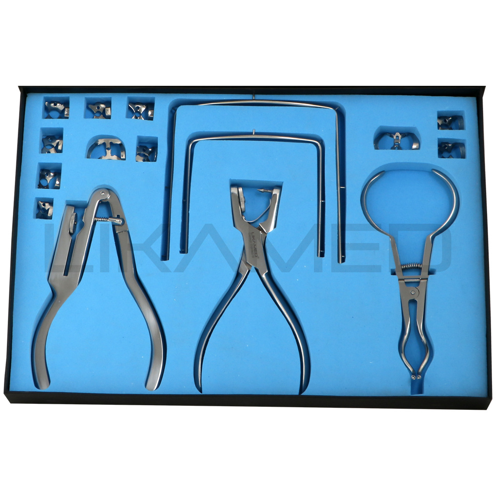 LIKAMED Dental Rubber Dam Kit with Clamps Set Packed in a Box Rubber Dam Set German Stainless