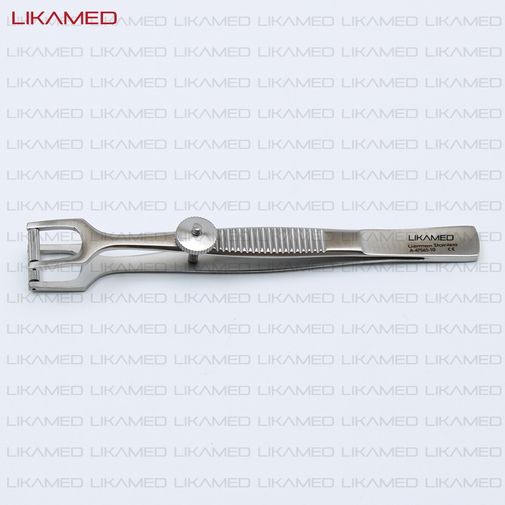 LIKAMED COTTLE Columella Clamp with Fixation Screw 10cm COTTLE Columella Forceps Adjustable Screw Germany Stainless