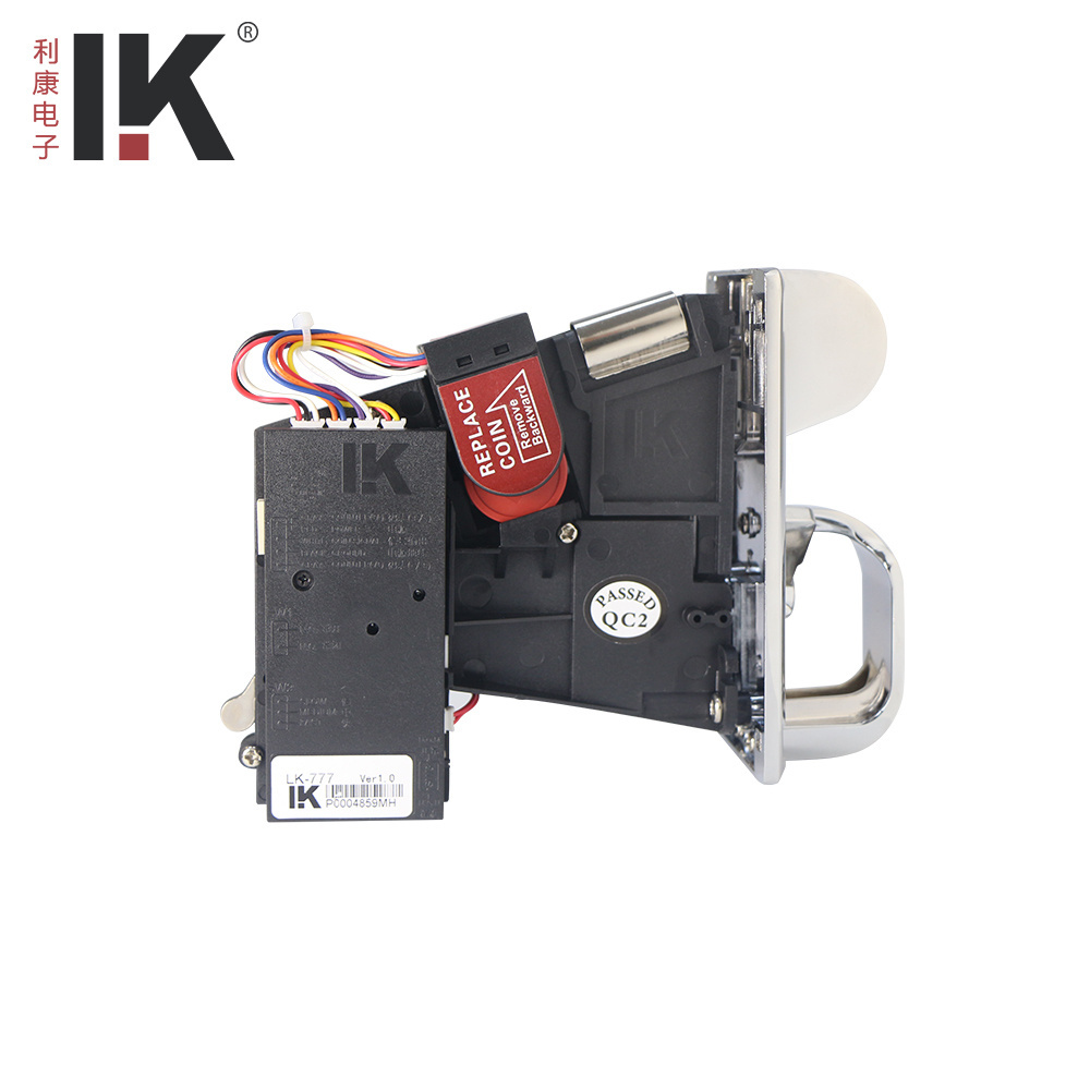 LK777 clamshell design panel double anti-phishing slot coin acceptor for arcade game machine coin-operated machine