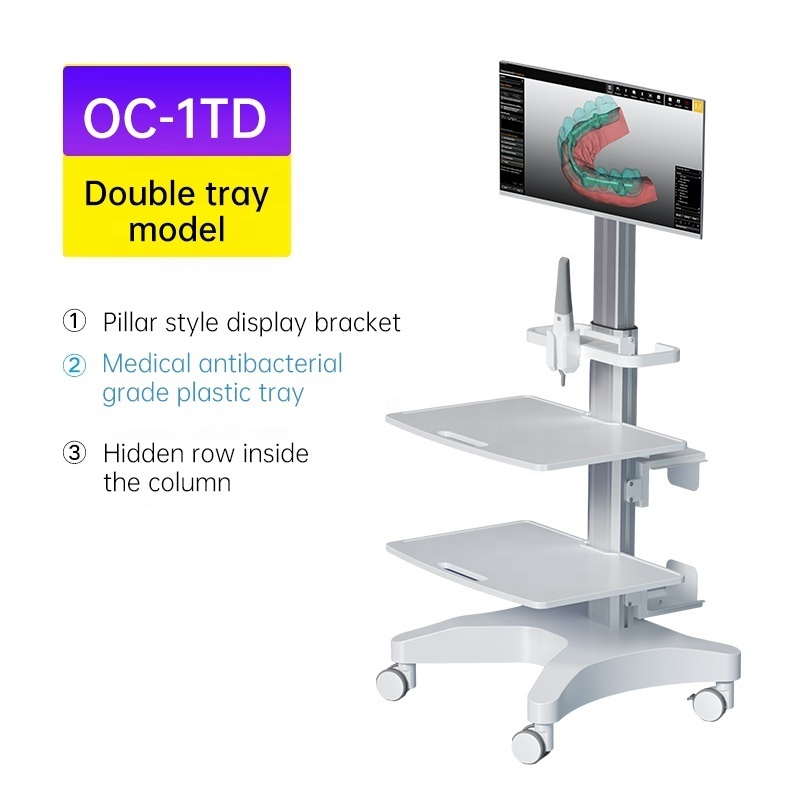 Wholesale Height Adjustable Touchscreen Computer Cart Medical Cart Dental Trolley for Dental Clinic Hospital