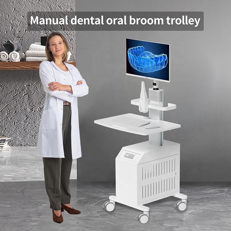 Best Price ABS Plastic Aluminum Dental Oral Scanning Cart for Hospital Dental with Monitor Mount Oral Scanner Holder CPU Holder