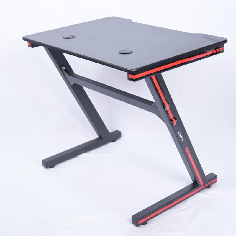 Z Shape Hot Selling Computer Desk Game Table Mesas Gamer for pc rgb led lights computer pc gamer gaming table desk