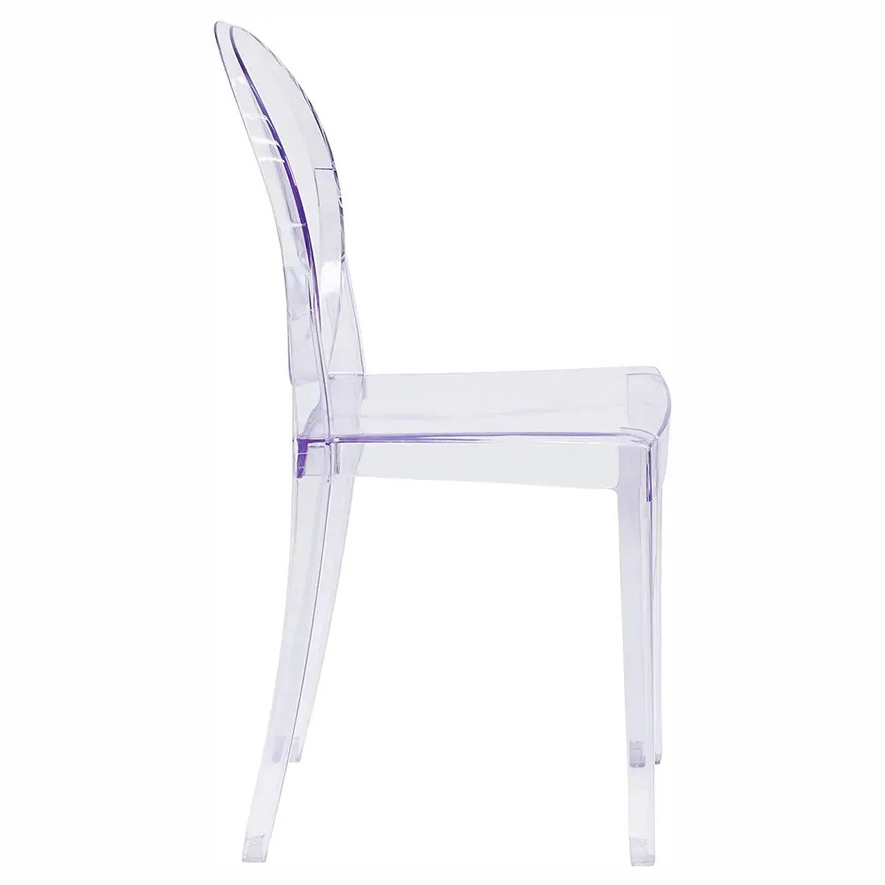 Wholesale Customized Design PP Plastic Clear Banquet Ghost Acrylic Transparent Chiavari Wedding Dining Chair