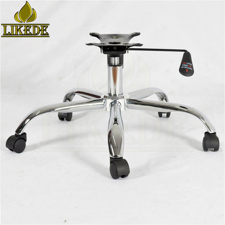 Office chair base part 5 rays steel metal chrome chair base