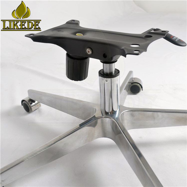 Factory outlets office chair accessories metal chair leg aluminum five star chair base with tilt mechanism