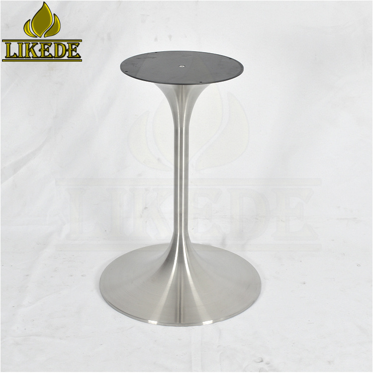 Hot sale 304# stainless steel table base metal trumpet tulip table base for coffe/dining/glass/marble/grantie table