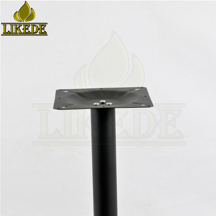 Hot sale metal iron black removable trumpet table leg