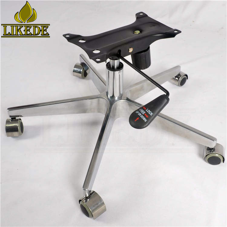 Factory outlets office chair accessories metal chair leg aluminum five star chair base with tilt mechanism