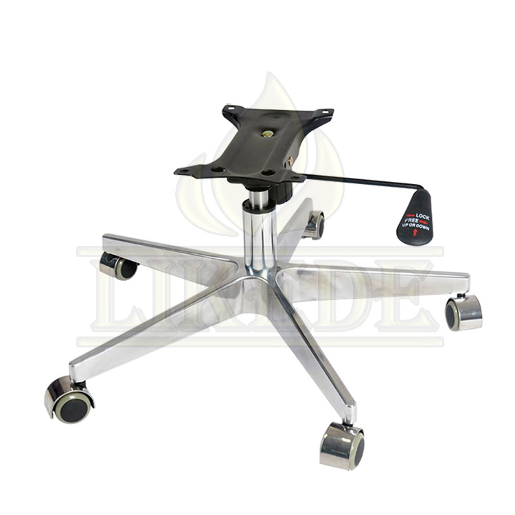 Factory outlets office chair accessories metal chair leg aluminum five star chair base with tilt mechanism