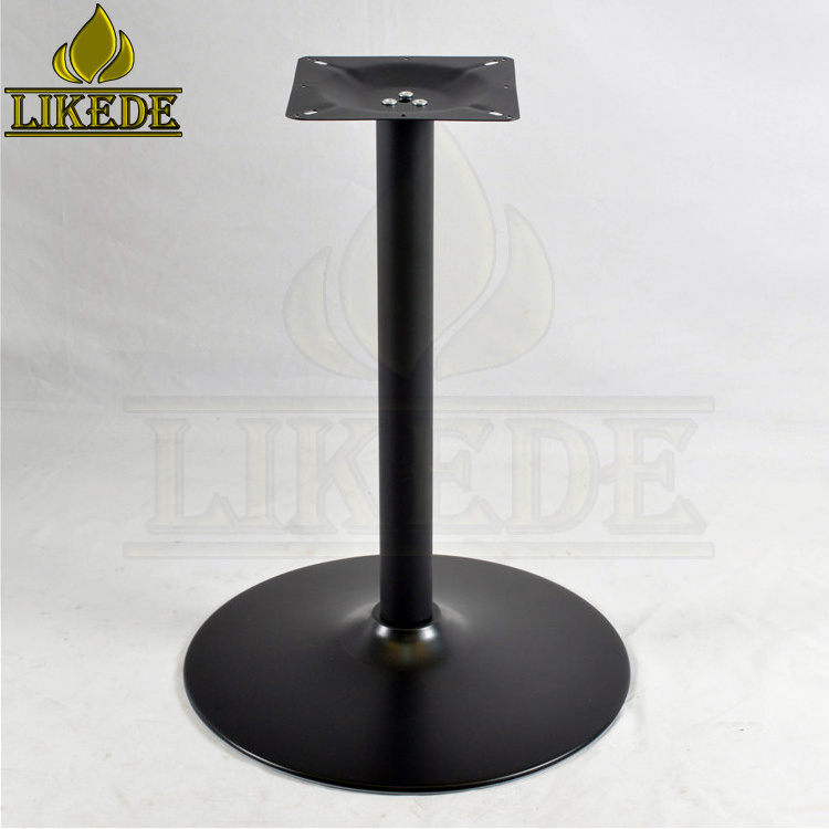 Hot sale metal iron black removable trumpet table leg